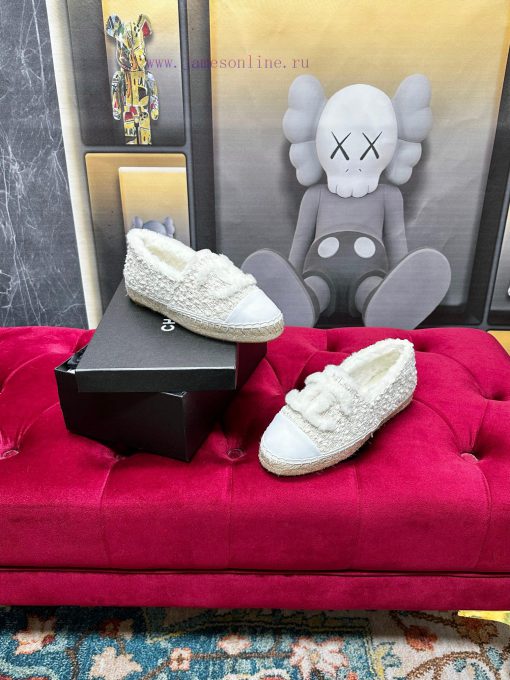 ️  CHANEL 2023 Autumn/Winter New Fisherman's Shoes Top End Inner Footrests Made of Original adj37qch - Image 6