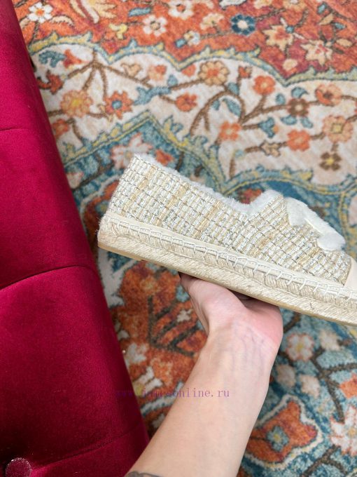 ️  CHANEL 2023 Autumn/Winter New Fisherman's Shoes Top End Inner Footrests Made of Original wkj64lq9 - Image 7