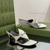 2023 GuCci New Product: Interlocking GG Conical Square Heel Slippers, Small Square Head, Midp14dpdjp