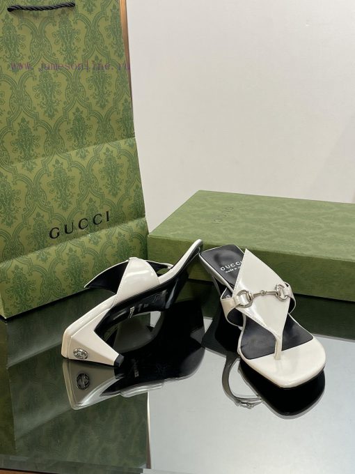 2023 GuCci New Product: Interlocking GG Conical Square Heel Slippers, Small Square Head, Midp14dpdjp - Image 8