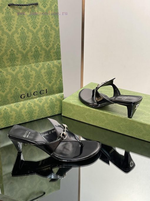 2023 GuCci New Product: Interlocking GG Conical Square Heel Slippers, Small Square Head, Middgmd8r3i - Image 5