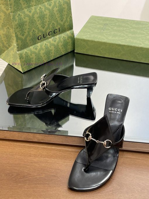 2023 GuCci New Product: Interlocking GG Conical Square Heel Slippers, Small Square Head, Middgmd8r3i - Image 6
