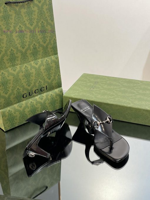 2023 GuCci New Product: Interlocking GG Conical Square Heel Slippers, Small Square Head, Middgmd8r3i - Image 8