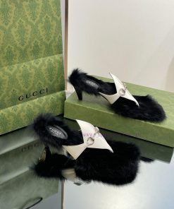 2023 GuCci New Product: Interlocking GG Conical Square Heel Clamp Foot Wool Inner Bottom Slirjvfbbf6