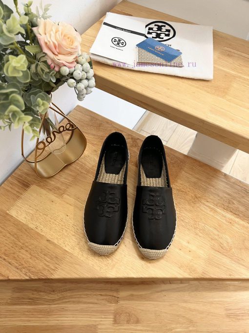 Tory Burch TB solid color three drop embossed lambskin flat bottom fishing shoesToryburch isn6g7uy5y