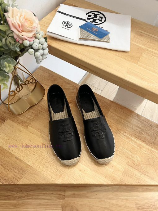 Tory Burch TB solid color three drop embossed lambskin flat bottom fishing shoesToryburch isn6g7uy5y - Image 3