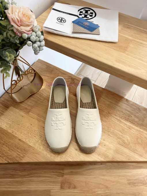 Tory Burch TB solid color three drop embossed lambskin flat bottom fishing shoesToryburch is6dqhgglg