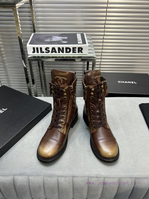 CHANEL Top Classic Dallas Boots Retro Brushed Motorcycle BootsMaterial: The upper of the shod6y2dm30 - Image 2
