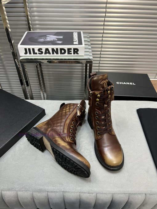 CHANEL Top Classic Dallas Boots Retro Brushed Motorcycle BootsMaterial: The upper of the shod6y2dm30 - Image 4