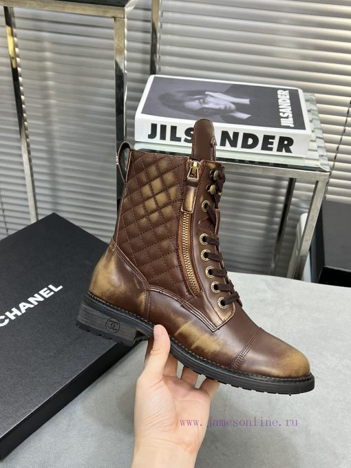 CHANEL Top Classic Dallas Boots Retro Brushed Motorcycle BootsMaterial: The upper of the shod6y2dm30 - Image 7
