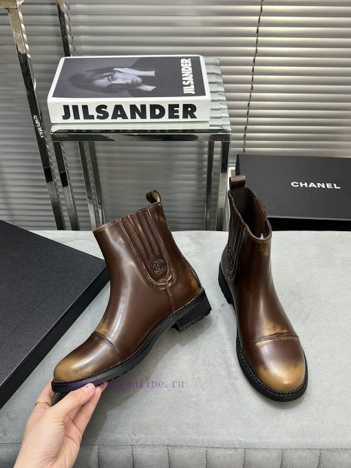 CHANEL Top Classic Dallas Boots Retro Brushed Motorcycle BootsMaterial: The upper of the sho0shxn1b5 - Image 5