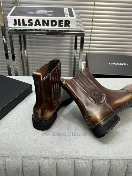 CHANEL Top Classic Dallas Boots Retro Brushed Motorcycle BootsMaterial: The upper of the sho0shxn1b5 - Image 8