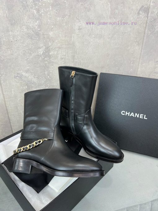Short bootsChanel Grandma's new knight boots chain long boots, short boot seriesOriginal dev6r7u1opx - Image 4