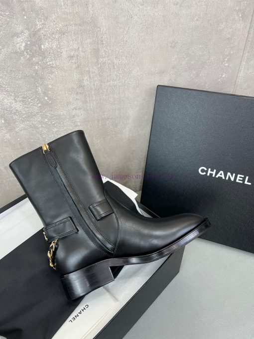 Short bootsChanel Grandma's new knight boots chain long boots, short boot seriesOriginal dev6r7u1opx - Image 5