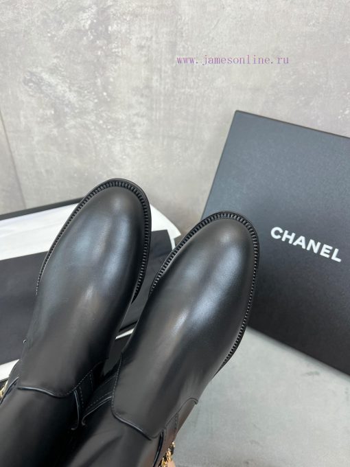 Short bootsChanel Grandma's new knight boots chain long boots, short boot seriesOriginal dev6r7u1opx - Image 7