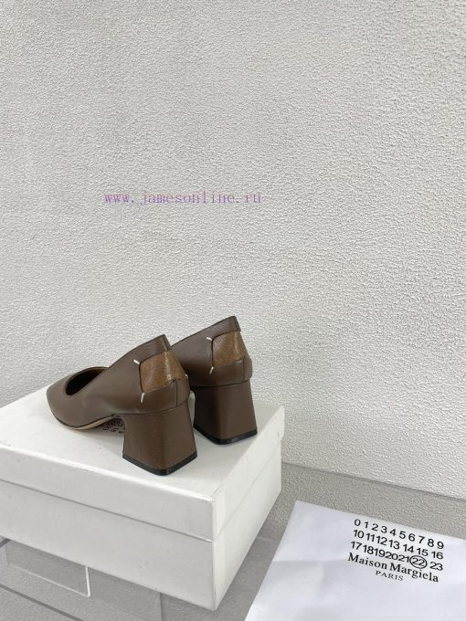 Margiela | Retro style 5cm short heel square toe shoesShort and retro elegant temperament cakt5b4x9x - Image 3