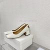 Margiela | Retro style 5cm short heel square toe shoesShort and retro elegant temperament caargwepbw