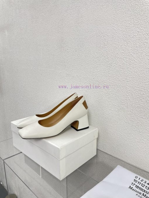 Margiela | Retro style 5cm short heel square toe shoesShort and retro elegant temperament caargwepbw