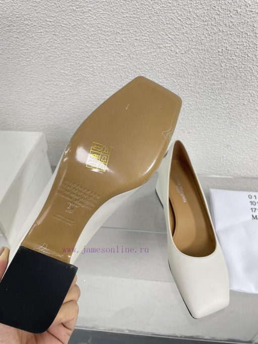 Margiela | Retro style 5cm short heel square toe shoesShort and retro elegant temperament caargwepbw - Image 7
