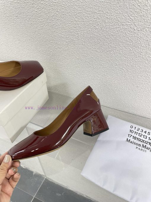 Margiela | Retro style 5cm short heel square toe shoesShort and retro elegant temperament ca2zhceztn - Image 4