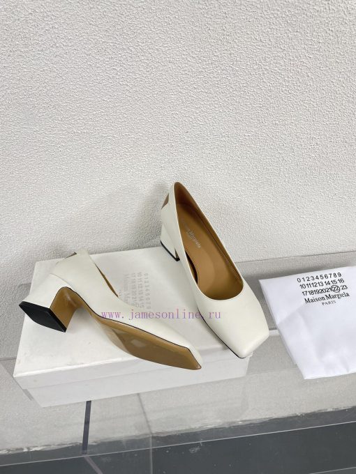 Margiela | Retro style 5cm short heel square toe shoesShort and retro elegant temperament caargwepbw - Image 10