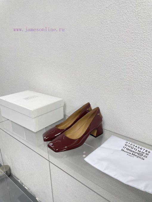 Margiela | Retro style 5cm short heel square toe shoesShort and retro elegant temperament ca2zhceztn - Image 8