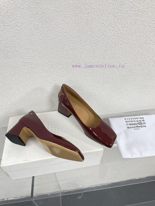 Margiela | Retro style 5cm short heel square toe shoesShort and retro elegant temperament ca2zhceztn - Image 10