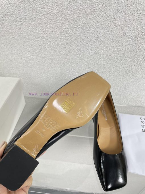 Margiela | Retro style 5cm short heel square toe shoesShort and retro elegant temperament cahbaosyg6 - Image 7