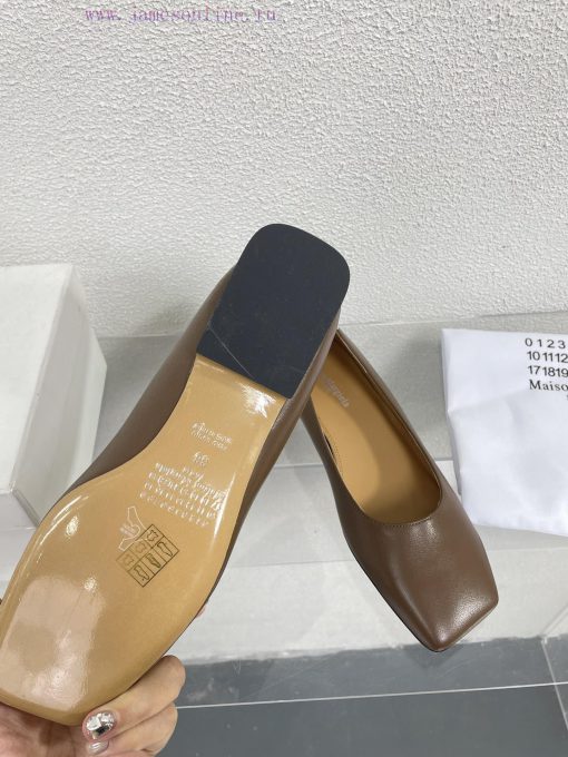 Margiela | Retro style 2cm short heel square toe shoesShort and retro elegant temperament cae32z3cj7 - Image 10