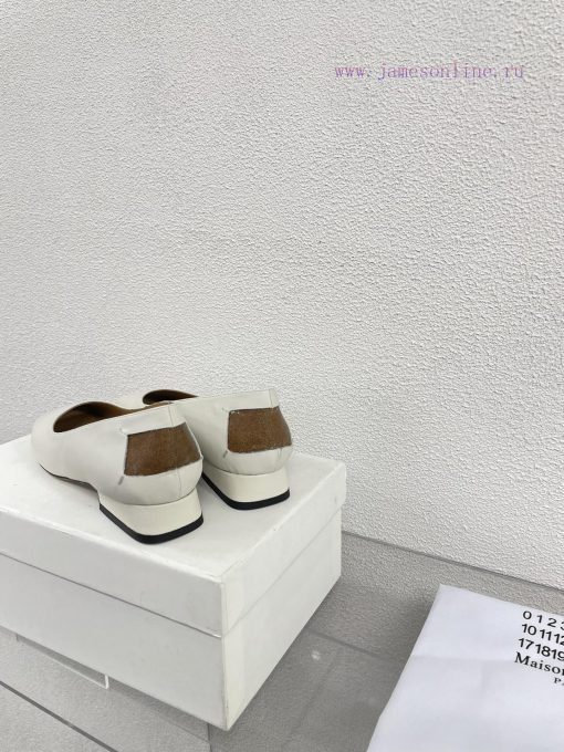 Margiela | Retro style 2cm short heel square toe shoesShort and retro elegant temperament cat1dg3kpg - Image 3