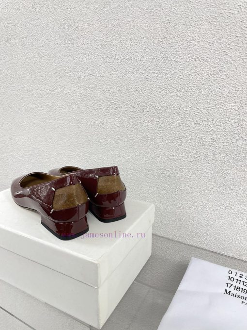 Margiela | Retro style 2cm short heel square toe shoesShort and retro elegant temperament ca6ijhs8vj - Image 3