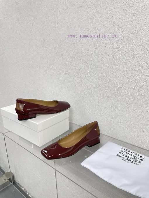 Margiela | Retro style 2cm short heel square toe shoesShort and retro elegant temperament ca6ijhs8vj - Image 4