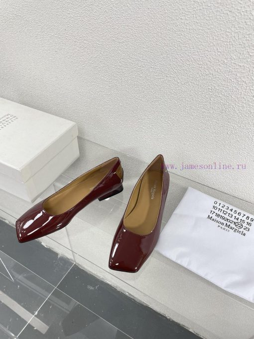 Margiela | Retro style 2cm short heel square toe shoesShort and retro elegant temperament ca6ijhs8vj - Image 6