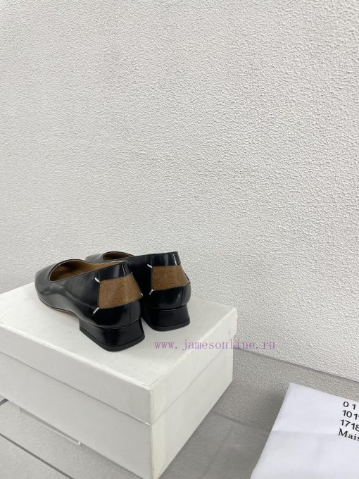 Margiela | Retro style 2cm short heel square toe shoesShort and retro elegant temperament ca1fhaxj4m - Image 3