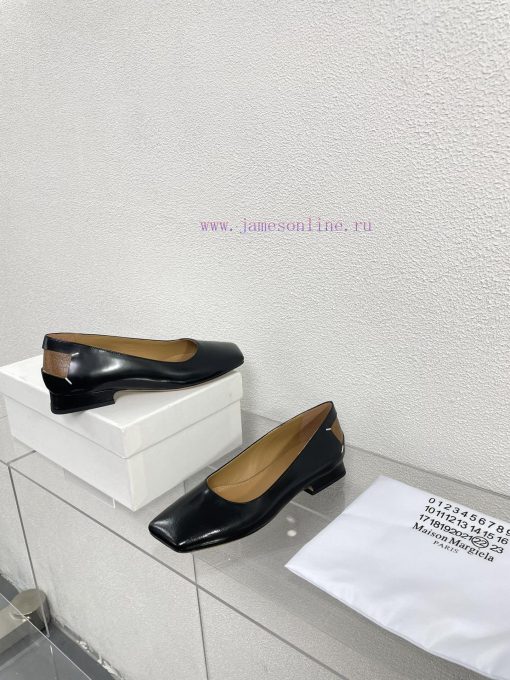 Margiela | Retro style 2cm short heel square toe shoesShort and retro elegant temperament ca1fhaxj4m - Image 4