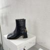 Margiela | Retro style 5cm short heel square toe shoes with ripped holesShort and retro elegxxap3632