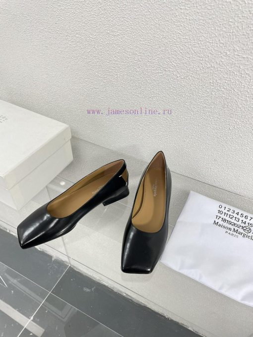 Margiela | Retro style 2cm short heel square toe shoesShort and retro elegant temperament ca1fhaxj4m - Image 6