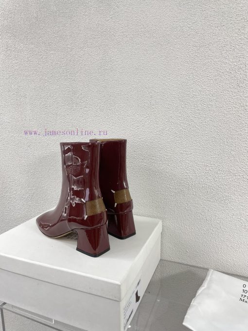 Margiela | Retro style 5cm short heel square toe shoes with ripped holesShort and retro elegi1jkw75v - Image 3