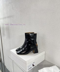 Margiela | Retro style 5cm short heel square toe shoes with ripped holesShort and retro elegsyls18gm