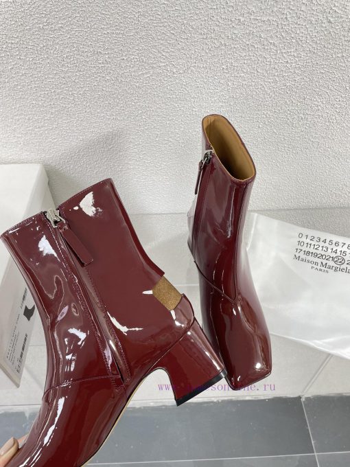 Margiela | Retro style 5cm short heel square toe shoes with ripped holesShort and retro elegi1jkw75v - Image 5