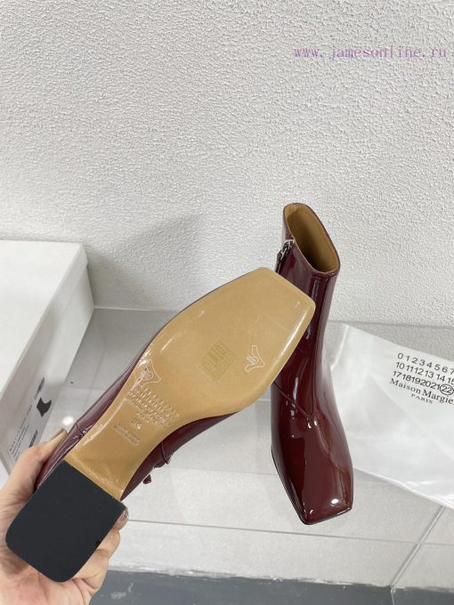 Margiela | Retro style 5cm short heel square toe shoes with ripped holesShort and retro elegi1jkw75v - Image 7
