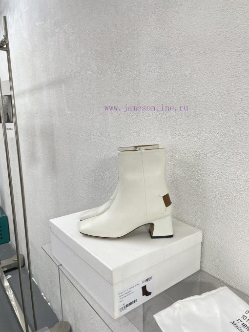 Margiela | Retro style 5cm short heel square toe shoes with ripped holesShort and retro eleg6lvrs3nf