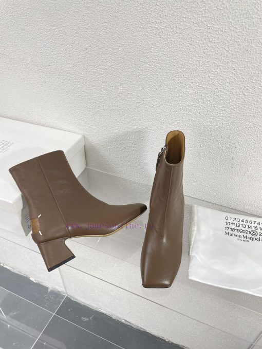 Margiela | Retro style 5cm short heel square toe shoes with ripped holesShort and retro elegbepshkqj - Image 7