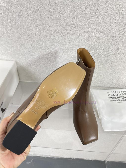 Margiela | Retro style 5cm short heel square toe shoes with ripped holesShort and retro elegbepshkqj - Image 8