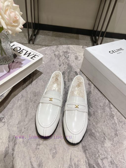 CELINE Sillin Lefu shoes Caesar door buckle series casual small leather shoes are super supe4ijis5kc - Image 3