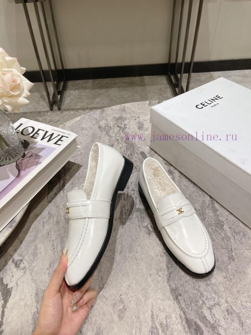 CELINE Sillin Lefu shoes Caesar door buckle series casual small leather shoes are super supe4ijis5kc - Image 4