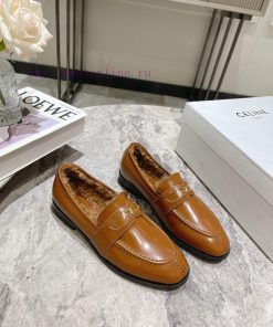 CELINE Sillin Lefu shoes Caesar door buckle series casual small leather shoes are super supepeqitj4q