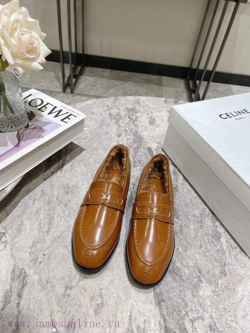 CELINE Sillin Lefu shoes Caesar door buckle series casual small leather shoes are super supepeqitj4q - Image 3