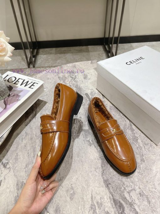 CELINE Sillin Lefu shoes Caesar door buckle series casual small leather shoes are super supepeqitj4q - Image 4