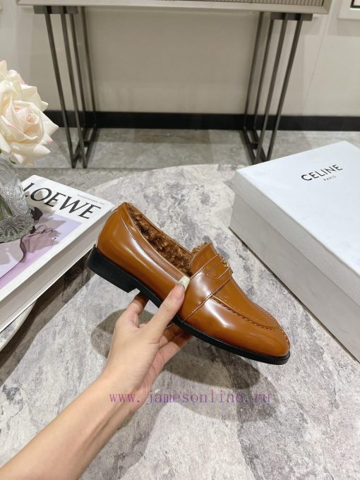 CELINE Sillin Lefu shoes Caesar door buckle series casual small leather shoes are super supepeqitj4q - Image 5